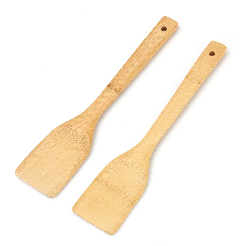 1/2PCS Домакински дървен незалепващ тиган Шпатула лопата дървена лопата лак бамбукова лопата кухненски инструмент кухненски прибори за готвене Изображение 3