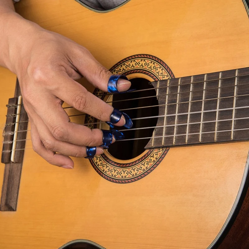 1 бр. Обучение за игра с бележка стикер & 1 комплект китара стартов комплект включва 8 парчета китара палеца и пръст снимки Изображение 4