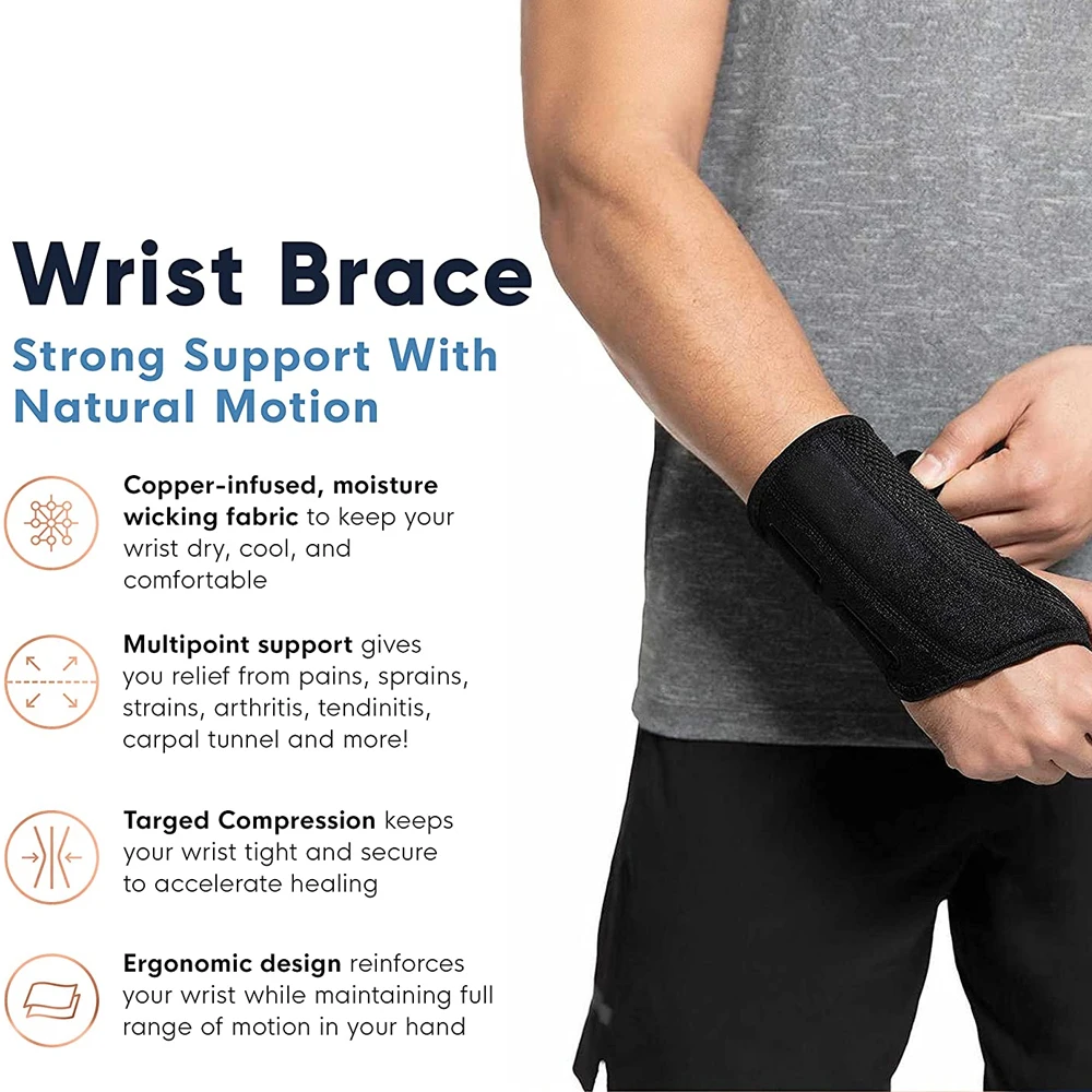 1Pcs Carpal Tunnel Wrist Brace Night Support - Стабилизатор на рамото на китката & Ръчна скоба за облекчаване на болката при синдром на карпалния тунел Изображение 3