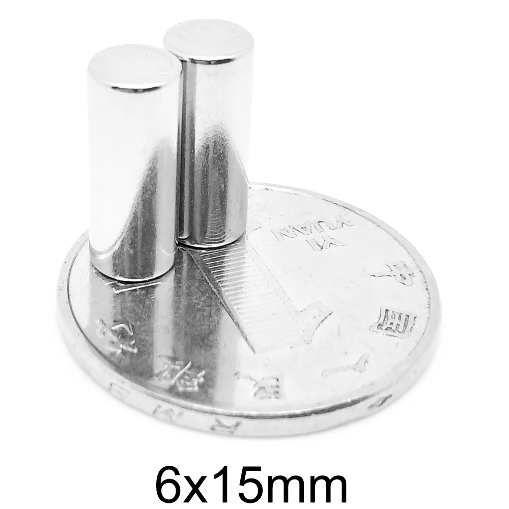 5/10/20/50/100PCS 6x15 mm диск малък магнит 6 * 15 mm дебел силен цилиндър редки земята магнит N35 кръг неодимов магнит 6x15mm Изображение 0