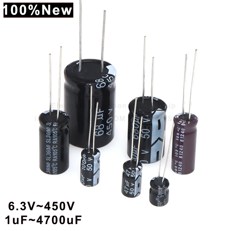 50PCS 450V10UF 13*21mm 10UF 450V 13*21 Алуминиев електролитен кондензатор Изображение 1
