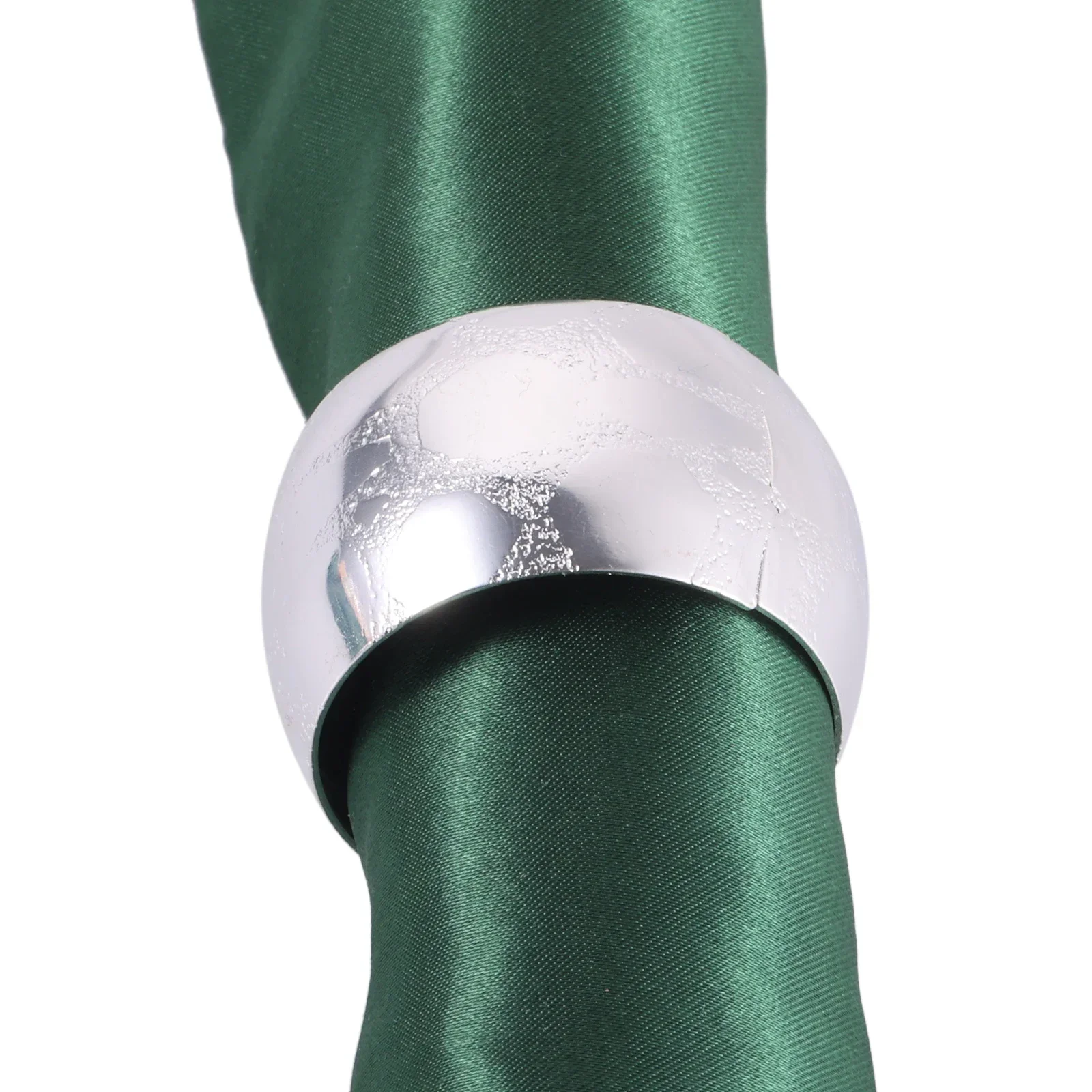 6Pcs кръгла салфетка пръстени метал проста салфетка кърпа Serviette ключалката притежателя Коледа дома парти ресторант сватба маса украсяват Изображение 2