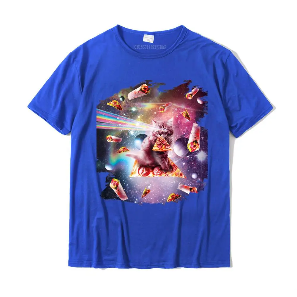 Outer Space Pizza Cat Rainbow Laser Taco Burrito тениска 3D отпечатани мъжки тениски в продажба Памучни върхове T Shirt Normal Изображение 2