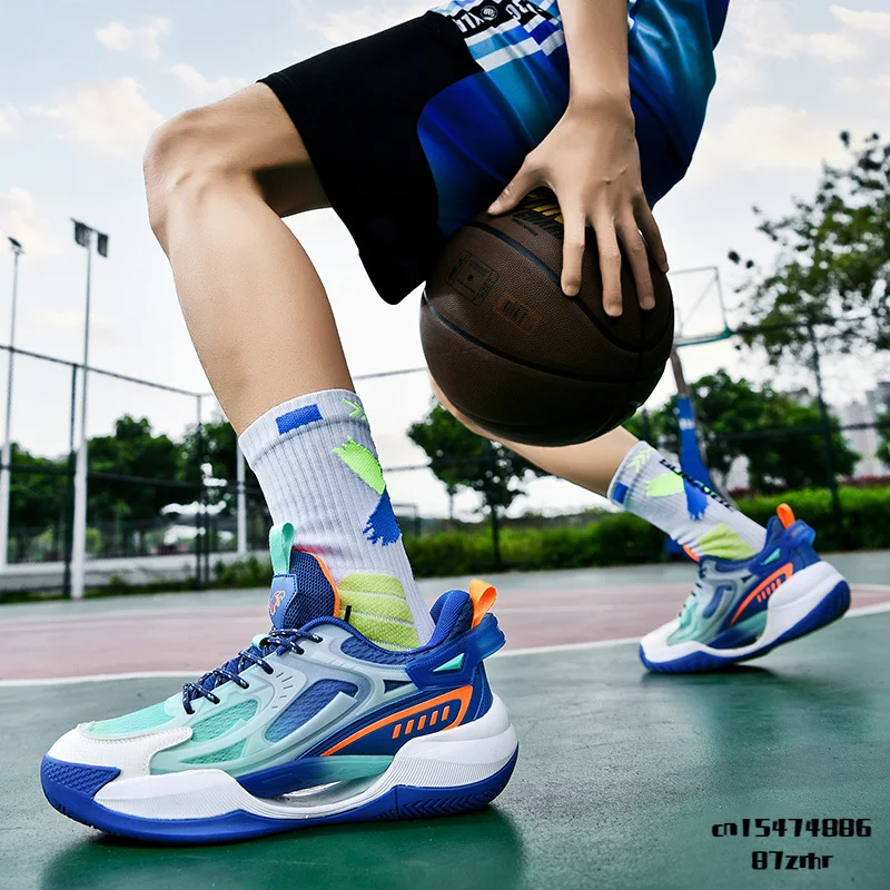 Висококачествени мъжки баскетболни маратонки Pro. Фитнес обучение Спортни треньори за деца Баскетболни обувки с нисък връх 2023 Изображение 5