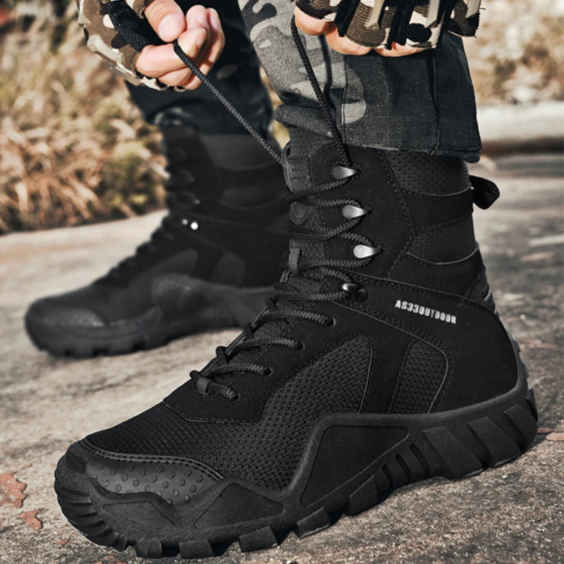 Дишащ военен човек Тактически ботуши Камуфлажни тактически обувки Съпруг Специални бойни ботуши Изображение 5