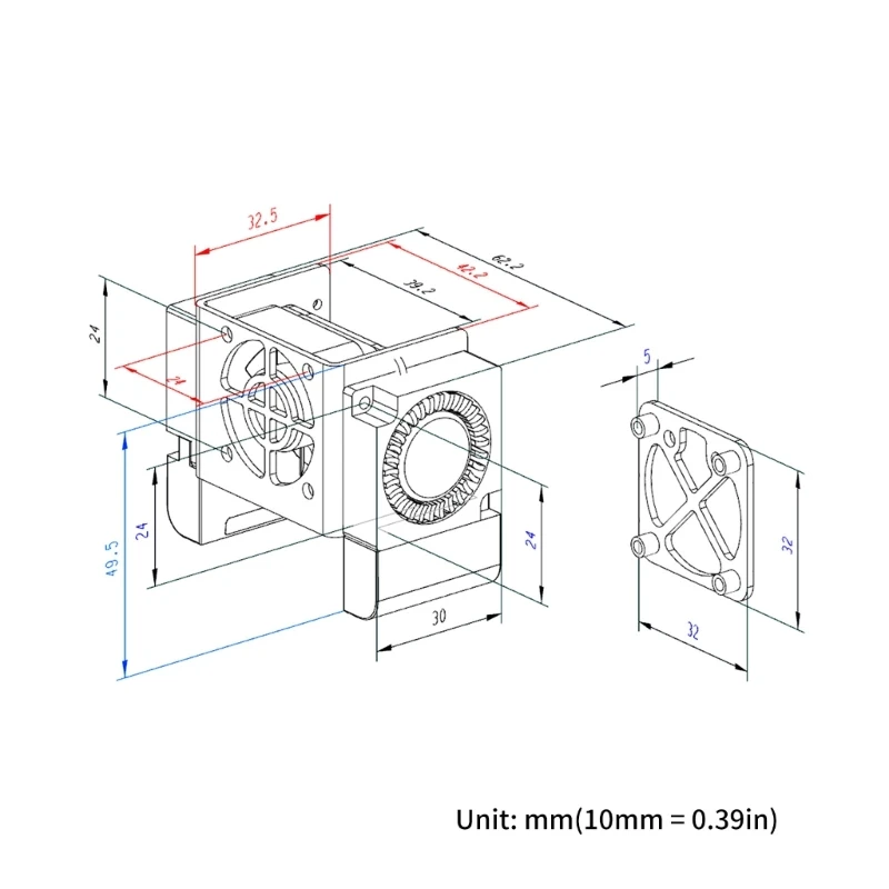 Ефективност на печат с тройно охлаждане на вентилатора за екструдер от серия Ender3 Изображение 5