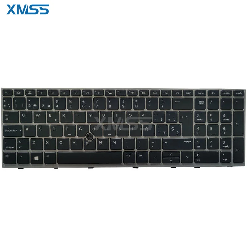 Нова американска клавиатура за HP EliteBook 850 G5 850 G6 755 G5 Сребърна рамка с подсветка Изображение 1