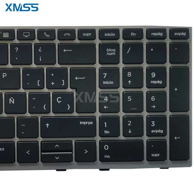 Нова американска клавиатура за HP EliteBook 850 G5 850 G6 755 G5 Сребърна рамка с подсветка Изображение 3