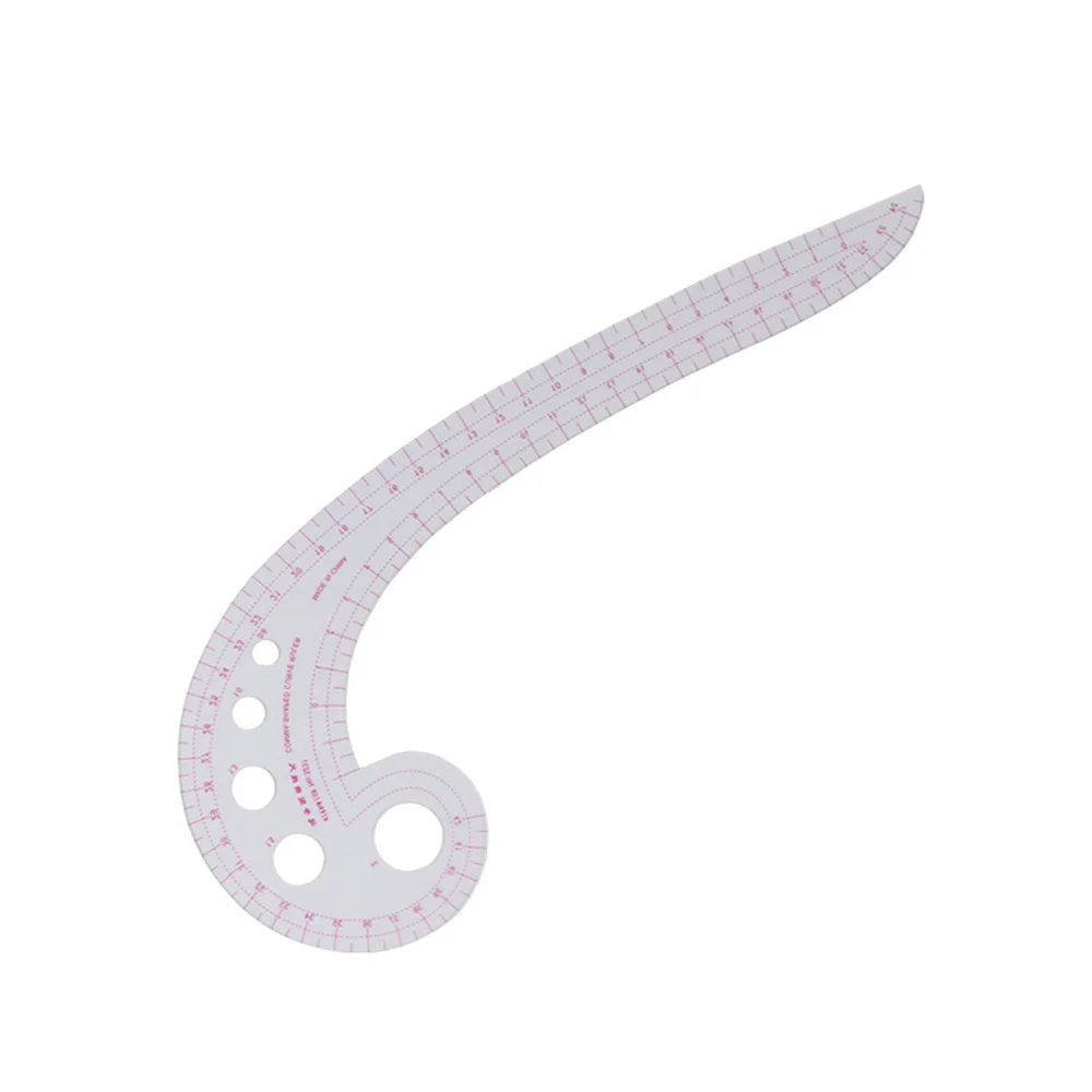 Френска крива линийка Мека пачуърк линийка мярка Шивашки шаблон за рисуване Тъканно рязане Измервателна линийка Комплекти инструменти за шиене Изображение 2