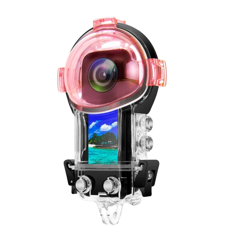 червен/розов/пурпурен водоустойчив корпус черупки филтър за 360 спортна камера L41E Изображение 4