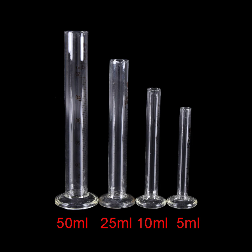 1pcs 5ml стъкло градуиран измервателен цилиндър химия лабораторни консумативи Изображение 3