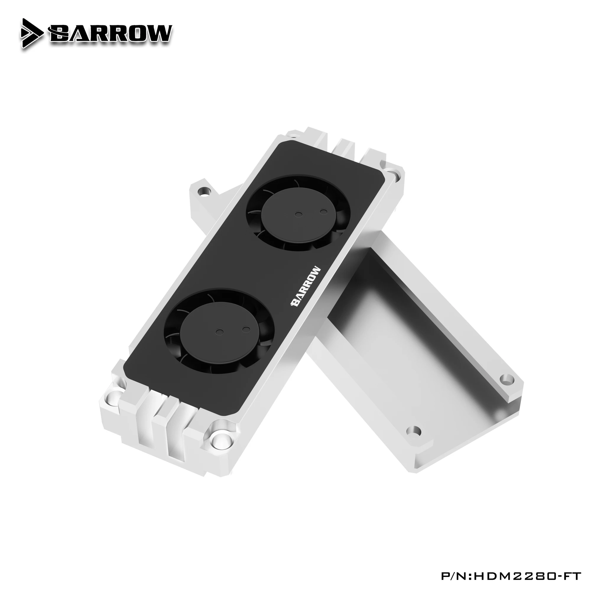 Barrowch M2 твърдотелен дисков охладител HDM2280-FT 2280 22110PCIE SSD Heatsink Arcrylic за PC Gaming Cooling Building Изображение 2