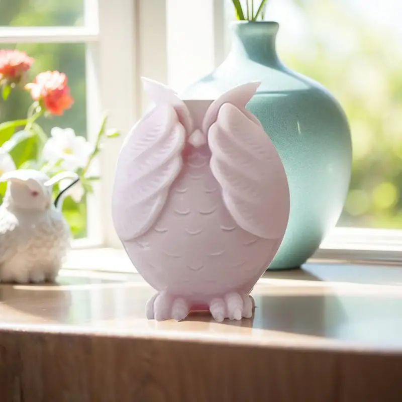 Owl Candle Mold 3D смола силиконова сова сапун мухъл DIY изкуство ръчно изработени ароматизирани леене форми за торта свещ вземане домашна декорация Изображение 2