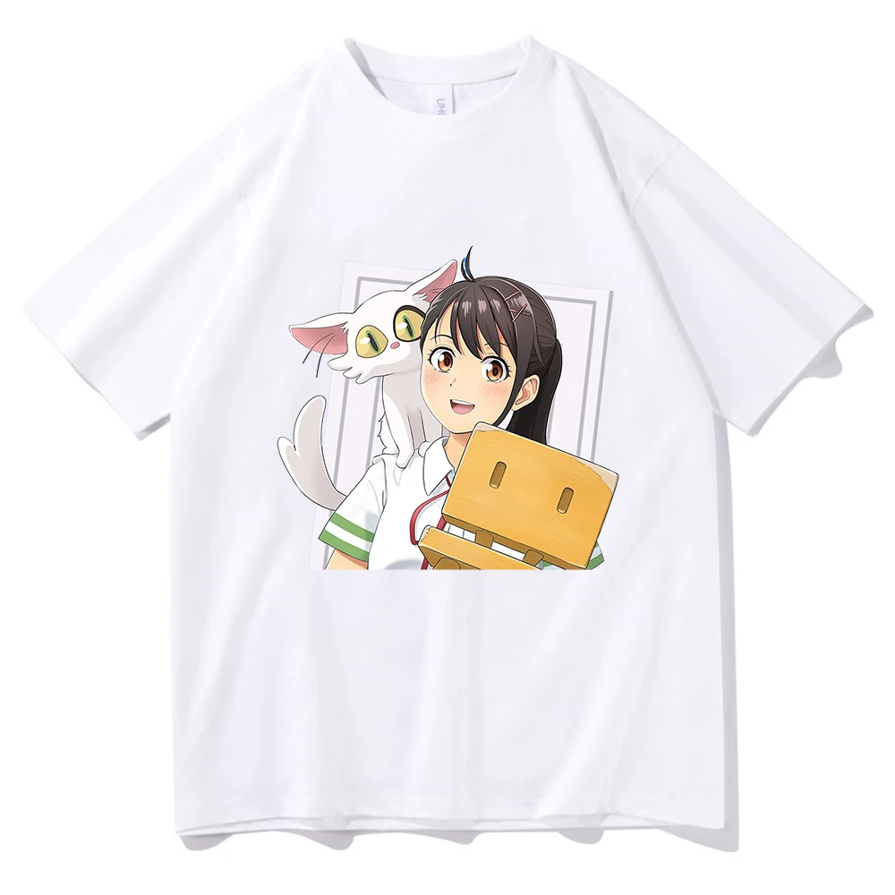 Аниме Suzume не Tojimari T риза котка любовник Daijin мъже/жени Kawaii тениска унисекс реколта печат извънгабаритни върховете памук тениска Изображение 3