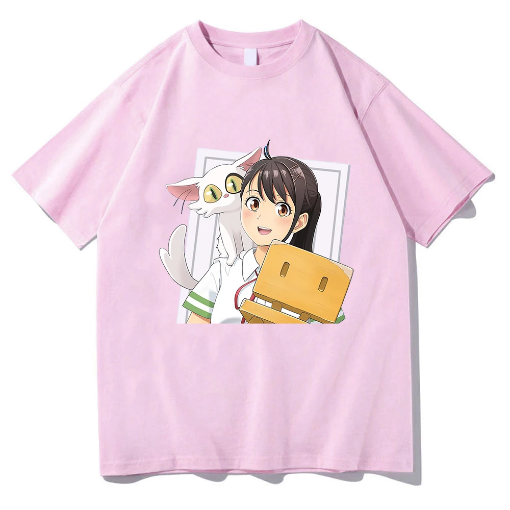 Аниме Suzume не Tojimari T риза котка любовник Daijin мъже/жени Kawaii тениска унисекс реколта печат извънгабаритни върховете памук тениска Изображение 4