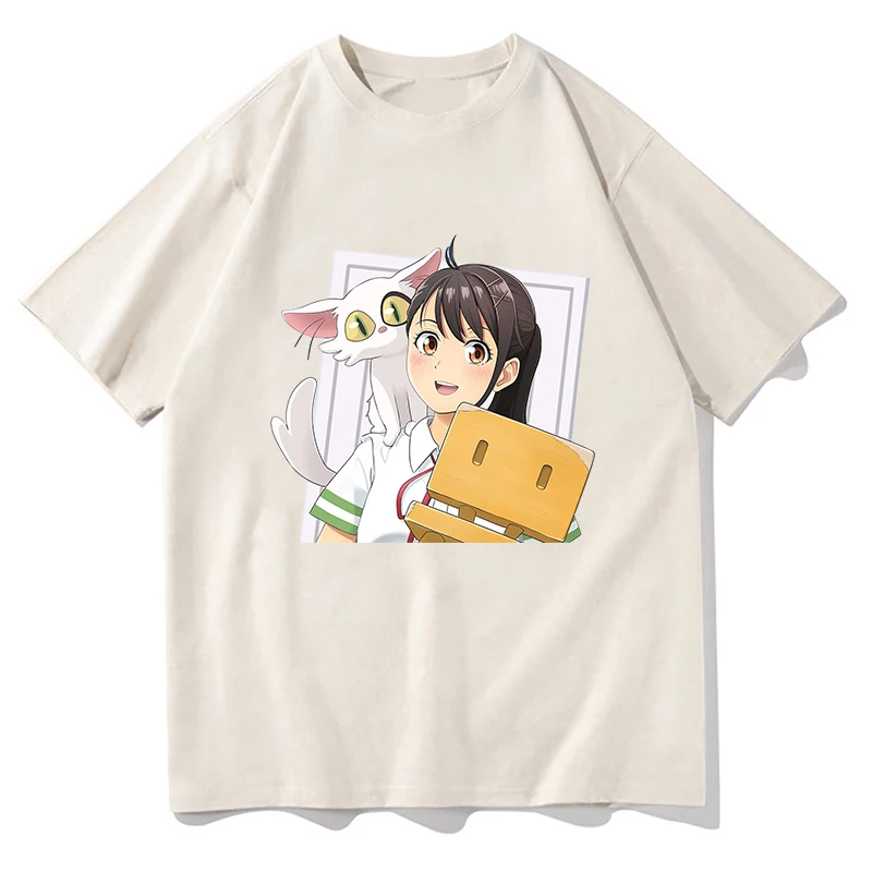 Аниме Suzume не Tojimari T риза котка любовник Daijin мъже/жени Kawaii тениска унисекс реколта печат извънгабаритни върховете памук тениска Изображение 5