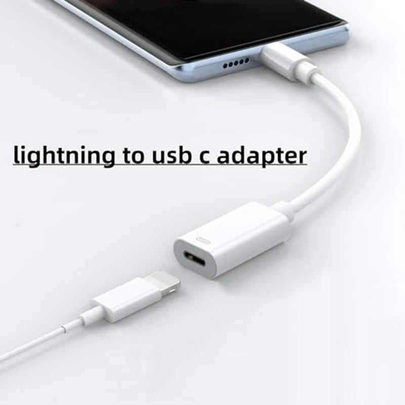 За USB C за Apple адаптер -мъжки USB-C към женски за Apple интерфейс адаптер за зареждане за Iphone Изображение 1