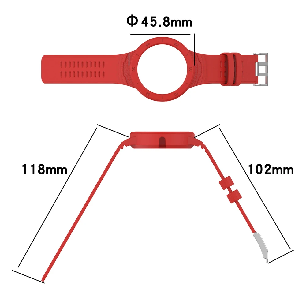 Лента за гледане за Huawei Watch GT Cyber Strap Watchband с калъф Еднокомпонентна китка Премиум силикон Изображение 2