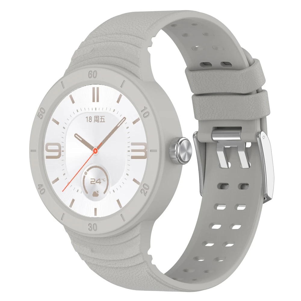 Лента за гледане за Huawei Watch GT Cyber Strap Watchband с калъф Еднокомпонентна китка Премиум силикон Изображение 4