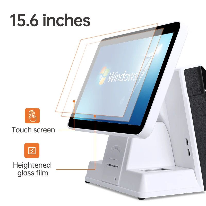 търговия на едро 15.6 инчов капацитивен Touch всичко в един прозорец Pos системи за магазин Изображение 5